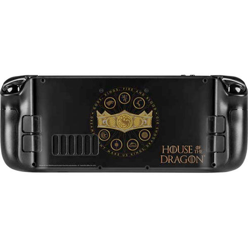 HBO House of the Dragon Crown and Sigils Steam Deck Handheld Gaming Computer Skin